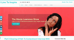 Desktop Screenshot of ilivetoinspire.com